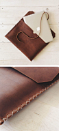 Brown leather MacbookPro Case: 