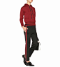 Terry striped trackpants : Terry black striped trackpants