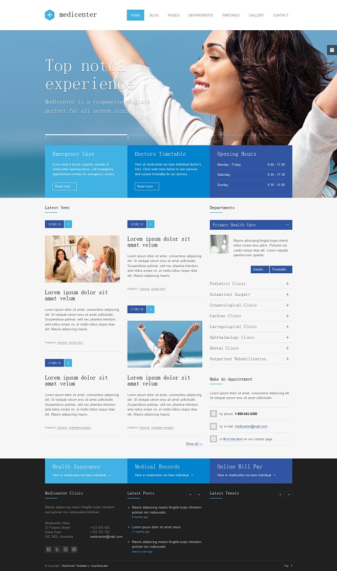 MediCenter-医疗卫生网页设计模...