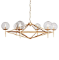 Sputnik Hollywood Regency Retro Gold Chandelier | Kathy Kuo Home: 