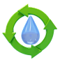 Renewable Water 3D Icon