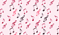 Pink free musical repeat seamless pattern #采集大赛#