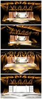 书画舞台台模型设计中国风舞台中式舞台