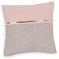 Kissenbezug aus Baumwolle rosa/grau 40 x 40 cm ALANNA