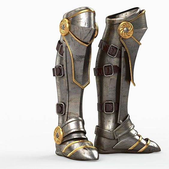 3d model armor boot ...