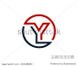 Y Letter Line Circle Logo Design Template