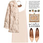 A fashion look from January 2016 featuring silk cocktail dress, fake fur jacket and real leather shoes. Browse and shop related looks.