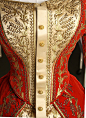 Detail of a bodice of a russian court dress