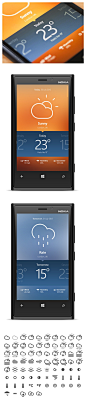 Modern Windows Phone 8 weather app concept by  Dorin Vancea: 