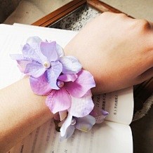 【苏姗说】花朵珍珠手链(蓝紫色) #采集...