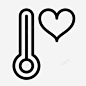 体温计心脏体温图标 设计图片 免费下载 页面网页 平面电商 创意素材