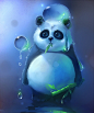 Panda bubble cute wet artwork