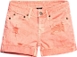 外贸原单粉色宽口牛仔短裤（多色）-最搭配