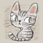 American Shorthair kitten : Vector illustration.