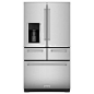 KitchenAid 25.8-cu ft 5-Door French Door Refrigerator with Single Ice Maker (Stainless Steel): 