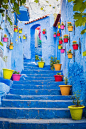 This won the award of the cutest street in Chefchaouen, just wonderful: