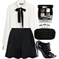 A fashion look from October 2014 featuring white shirt, black shorts and black shoes. Browse and shop related looks.