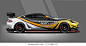 Sport Car wrap livery design. vector eps 10. design included