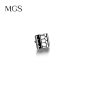 MGS/曼古银S925银饰幸运密码系列图腾纹路刻画复古黑尖晶耳环