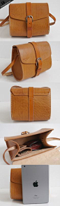 Handmade vintage cute rustic leather crossbody Shoulder Bag for girl w | EverHandmade