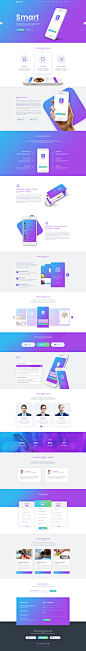 Smart - App Landing Page PSD Template