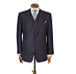 3pce Navy Chalk Stripe Flannel Suit
HMC 88206