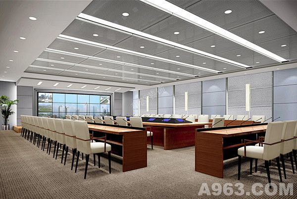 政府办公室会议室装修设计 - 办公空间 ...