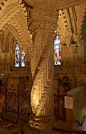 The Apprentice Pillar inside Rosslyn Chapel, Scotland