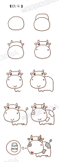 来来来，让我们跟随@基质的菊长大人的分享，来学习下如何快速画萌哒哒的小动物。很可爱很优质的简笔画教程素材，手帐手绘达人必GET的技能。