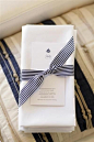 napkin tied with menu