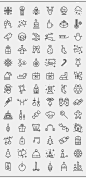 Free Christmas icon set : Fully scalable stroke icons, stroke weight 3.5 pt. Useful for mobile apps, UI and Web.