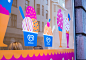 Ice Cream Parlour : Window illustration for Ingman pop-up ice cream bar in Helsinki. 