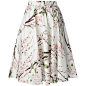 DOLCE & GABBANA floral printed A-Line skirt found on Polyvore