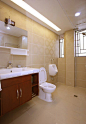 水墨丹青中式三居160平大复式家庭卫生间浴室柜装修效果图