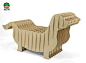 瓦楞纸椅子手工DIY:可爱纸板小狗座椅