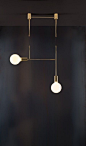 "Side Kick" - Lighting, Minimal, Brass, Contemporary, Cafe, LED.