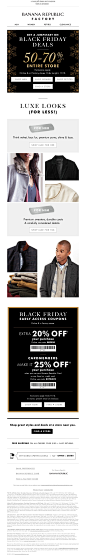 Banana Republic Factory Store - Ends tonight! ⌛ Black Friday 50-70% OFF early access