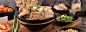 Guay jap、肉丸、越南猪肉香肠和猪骨、泰国菜。 免费照片