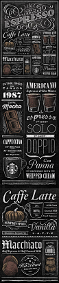 Starbucks Espresso Guide Typographic Mural by Jaymie McAmmond