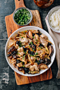 Steamed Chicken with Mushrooms & Dried Lily Flowers