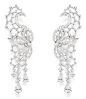 Piaget Couture Précieuse earrings Diamond Embroidery Inspiration. Crafted in 18K white gold set with 270 brilliant-cut diamonds (approx.7.09 cts), 4 pear- shaped diamonds (approx.6.10 cts), 8 rose-cut diamonds (approx.1.75 cts) and 30 baguette-cut diamon