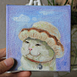 原创纯手绘动物油画 油画猫咪 宠物油画订制 无框礼品油画