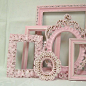 Shabby Chic Picture Frame Pastel Pink Picture Frame Set Ornate Frames Wedding Nursery Shabby Chic Home Decor. $109.00, via Etsy.: 