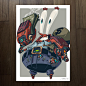 Behance 上的 MECHASOUL TITAN MR KRABS FINE ART PRINT