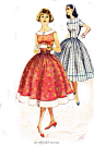 1950s dress patterns#别错过这个专属于连衣裙的季节#