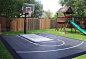 diy patio staining stencil ideas | DunkStar – Backyard Basketball Courts, Residential Basketball Courts ...: 