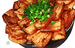 阿丨轩采集到一些关于食物的画