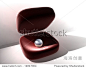 Beautiful white pearl on red pillow - 3d illustration