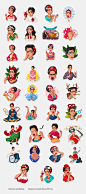 Frida sticker pack : Frida Kahlo emoji sticker pack
