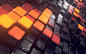 General 2880x1800 tiles 3D Abstract orange cube yellow black perspective render CGI digital art 3D Blocks